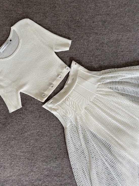 Christopher Esber Dresses & Skirts - Christopher Esber Deconstruct Cocoon Mesh Dress White (Small)